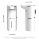 Automatic Sensor Foam Soap Dispenser – 350mL Rechargeable Touchless Hand Soap Pump with 3 Adjustable Levels & Type-C Charging (White)