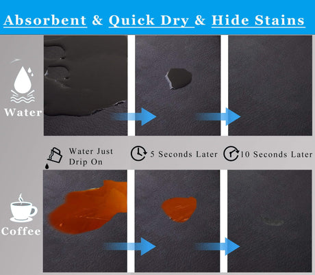 Kitchen Counter Mat for Coffee Maker – Absorbent & Quick-Dry Bar Pad with Non-Slip Backing, Protective Surface for Espresso Machine, Dish Drying Mat (Red,30*40cm)