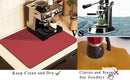 Kitchen Counter Mat for Coffee Maker – Absorbent & Quick-Dry Bar Pad with Non-Slip Backing, Protective Surface for Espresso Machine, Dish Drying Mat (Red,40*60cm)