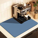 Kitchen Counter Mat for Coffee Maker – Absorbent & Quick-Dry Bar Pad with Non-Slip Backing, Protective Surface for Espresso Machine, Dish Drying Mat (Blue,30*40cm)