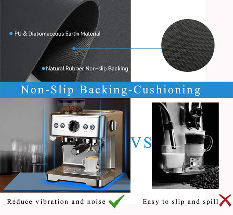 Kitchen Counter Mat for Coffee Maker – Absorbent & Quick-Dry Bar Pad with Non-Slip Backing, Protective Surface for Espresso Machine, Dish Drying Mat (Blue,40*50cm)