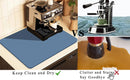 Kitchen Counter Mat for Coffee Maker – Absorbent & Quick-Dry Bar Pad with Non-Slip Backing, Protective Surface for Espresso Machine, Dish Drying Mat (Blue,50*80cm)