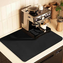 Kitchen Counter Mat for Coffee Maker – Absorbent & Quick-Dry Bar Pad with Non-Slip Backing, Protective Surface for Espresso Machine, Dish Drying Mat (Black,40*60cm)