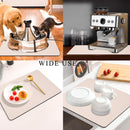 Kitchen Counter Mat for Coffee Maker – Absorbent & Quick-Dry Bar Pad with Non-Slip Backing, Protective Surface for Espresso Machine, Dish Drying Mat (Beige,30*40cm)