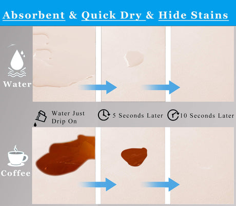 Kitchen Counter Mat for Coffee Maker – Absorbent & Quick-Dry Bar Pad with Non-Slip Backing, Protective Surface for Espresso Machine, Dish Drying Mat (Beige,50*80cm)