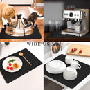 Kitchen Counter Mat for Coffee Maker – Absorbent & Quick-Dry Bar Pad with Non-Slip Backing, Protective Surface for Espresso Machine, Dish Drying Mat (Black,60*90cm)