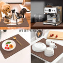 Kitchen Counter Mat for Coffee Maker – Absorbent & Quick-Dry Bar Pad with Non-Slip Backing, Protective Surface for Espresso Machine, Dish Drying Mat (Brown,30*50cm)