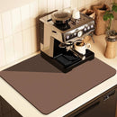 Kitchen Counter Mat for Coffee Maker – Absorbent & Quick-Dry Bar Pad with Non-Slip Backing, Protective Surface for Espresso Machine, Dish Drying Mat (Brown,60*90cm)