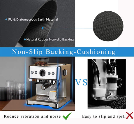 Kitchen Counter Mat for Coffee Maker – Absorbent & Quick-Dry Bar Pad with Non-Slip Backing, Protective Surface for Espresso Machine, Dish Drying Mat (Brown,60*90cm)