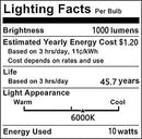2PCS 10W R7S LED COB Bulb, Dimmable 78mm Double-Ended J-Type T3 Lamp, 100W Halogen Equivalent, 1000LM 6000K Daylight for Floodlight & Landscape Lighting (Yellow)