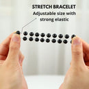 10mm Natural Black Obsidian Beaded Bracelet for Men and Women – Stretchable Healing Crystal Jewelry with Elastic Band, Protective Energy Stone Gift for Birthday, Valentine’s Day, Meditation (Black)