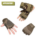 Tactical Fingerless Gloves with Knuckle Protection – Breathable Outdoor Gloves for Shooting, Hunting, Cycling, and Training (Black,L)