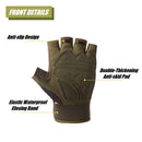 Tactical Fingerless Gloves with Knuckle Protection – Breathable Outdoor Gloves for Shooting, Hunting, Cycling, and Training (Black,M)