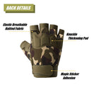 Tactical Fingerless Gloves with Knuckle Protection – Breathable Outdoor Gloves for Shooting, Hunting, Cycling, and Training (Yellow,XL)