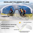 High-End Polarized Sports Sunglasses for Men Women – UV400 Protection, Anti-Fog, Lightweight TR90 Frame, Removable Lens, Ideal for Cycling, Running, Fishing, Golf (White & Red)