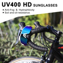 High-End Polarized Sports Sunglasses for Men Women – UV400 Protection, Anti-Fog, Lightweight TR90 Frame, Removable Lens, Ideal for Cycling, Running, Fishing, Golf (White & Blue)