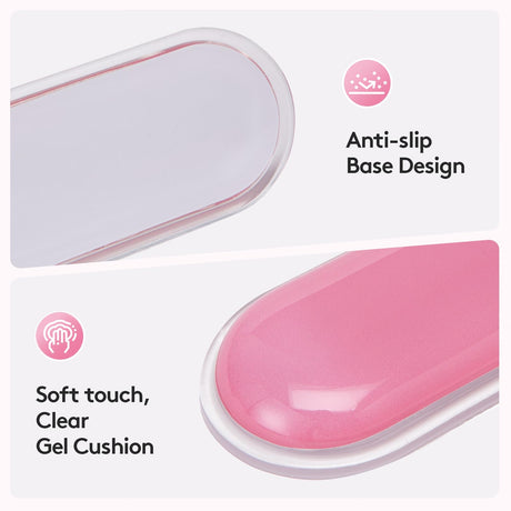 Ergonomic Gel Wrist Rest Set – Keyboard and Mouse Support Pad with Soft Cushioning for Office, Work, Gaming, and Study – Anti-Slip Base, Comfortable Design (Pink)