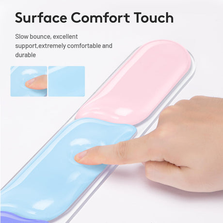 Ergonomic Gel Wrist Rest Set – Keyboard and Mouse Support Pad with Soft Cushioning for Office, Work, Gaming, and Study – Anti-Slip Base, Comfortable Design (Purple-Blue-Pink)
