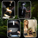 Portable Telescopic Camping Light with 5000mAh Battery – Rechargeable, IPX65 Waterproof, Magnetic & Multi-Mode Outdoor Lamp (Grey)