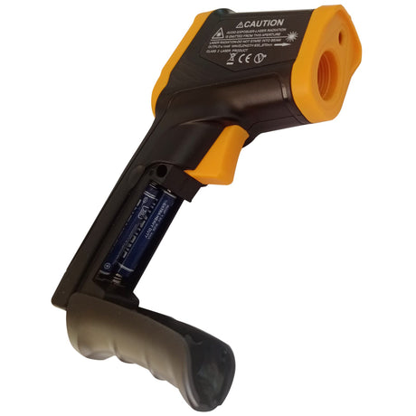 Infrared Thermometer Gun – Non-Contact Digital Laser Temp Meter for Cooking, HVAC, Automotive & Industrial Use, -50°C to 500°C, Backlit LCD, 12:1 D:S Ratio (Black/Yellow)