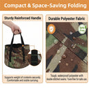Collapsible Outdoor Bucket with Handles – Foldable Water Container for Camping, Fishing, Travel & Washing, Durable Waterproof Polyester Basin (Camouflage)