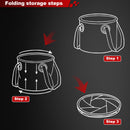 Multi-Use Collapsible Bucket – Foldable Camping Container with Dual Handles, 10L/20L Capacity, Supports 22 lbs or 44 lbs, Waterproof PVC Mesh for Fishing, Washing, Picnics & Outdoor Use (Coffee,Large)