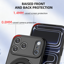 Magnetic Shockproof Case with 360-Degree Rotating Ring Stand for iPhone 17 Pro Max – Slim Protective Phone Cover with Airbag Corners and Wireless Charging Support for Home, Office, Travel and Daily Use (Blue)