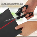 Professional Laser Guided Sewing Scissors for Home Craft Wrapping Gift Fabric Sewing Cut Straight Fast for Fabric Paper Crafts | Upgraded Ergonomic Handle (Black)
