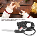 Professional Laser Guided Sewing Scissors for Home Craft Wrapping Gift Fabric Sewing Cut Straight Fast for Fabric Paper Crafts | Upgraded Ergonomic Handle (Black)