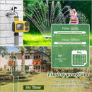 Smart Outdoor Watering Timer with Rain Delay & Manual Mode – Automatic Garden Irrigation Controller for Lawn, Patio, Pool and Vegetable Garden (Yellow)