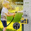 Smart Outdoor Watering Timer with Rain Delay & Manual Mode – Automatic Garden Irrigation Controller for Lawn, Patio, Pool and Vegetable Garden (Yellow)