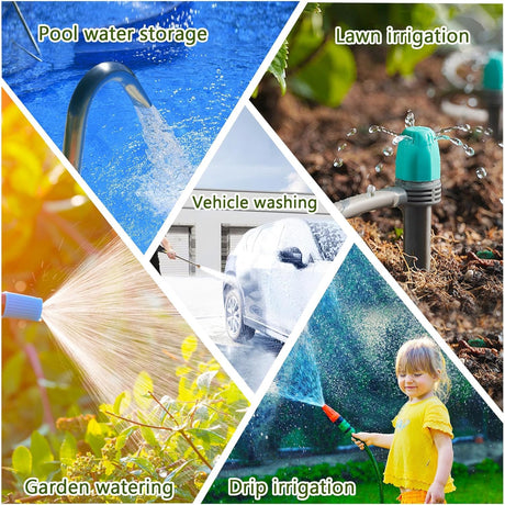 Smart Outdoor Watering Timer with Rain Delay & Manual Mode – Automatic Garden Irrigation Controller for Lawn, Patio, Pool and Vegetable Garden (Yellow)