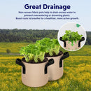 5-Pack 7-Gallon Fabric Grow Bags – Heavy-Duty Breathable Non-Woven Plant Pots with Handles for Vegetables, Herbs, Flowers (Camel)