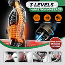 Inflatable Heating Massage Waist Belt with 3-Level Heat & Vibration – Cordless Back Support for Men and Women (Gray)