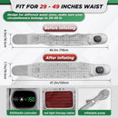 Inflatable Heating Massage Waist Belt with 3-Level Heat & Vibration – Cordless Back Support for Men and Women (Gray)