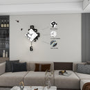 Modern Diamond Wall Clock – Creative 3D Design Silent Quartz Wall Clock for Living Room, Bedroom, Office, Home Decor, Battery Operated (Black-White)