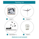 Modern Diamond Wall Clock – Creative 3D Design Silent Quartz Wall Clock for Living Room, Bedroom, Office, Home Decor, Battery Operated (Black-White)