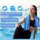 Instant Cooling Towel – Quick-Dry Sport Towel with EVA Storage Case & Carabiner Clip, Ideal for Gym, Outdoor, Travel Swimming(Orange)