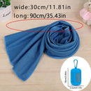 Instant Cooling Towel – Quick-Dry Sport Towel with EVA Storage Case & Carabiner Clip, Ideal for Gym, Outdoor, Travel Swimming(Purple)