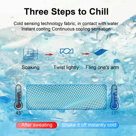 Instant Cooling Towel – Quick-Dry Sport Towel with EVA Storage Case & Carabiner Clip, Ideal for Gym, Outdoor, Travel Swimming(Purple)