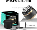 6D Magnetic Bald Shaver for Men – Cordless Rechargeable Electric Head Shaver with LED Display, IPX6 Waterproof, 3-Second Travel Lock, 6 Floating Heads, Includes Storage Bag & Cleaning Brush (Black)