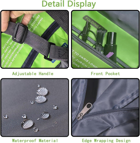Compact Foldable Travel Duffel Bag – Lightweight Carry-On for Weekend Trips, Overnight & Gym Use (Green) | Other Colors Available In-Store