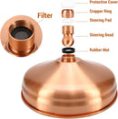 8-Inch Rainfall Shower Head, High-Pressure Antique Copper Showerhead with 360° Adjustable Ball Joint for Bathroom, Hotel, Gym (Antique Red)