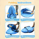 Pop Up Beach Tent: 2-3 Person UPF 50+ Sun Shelter with Carry Bag – Quick-Setup Shade for Beach/Camping(L)