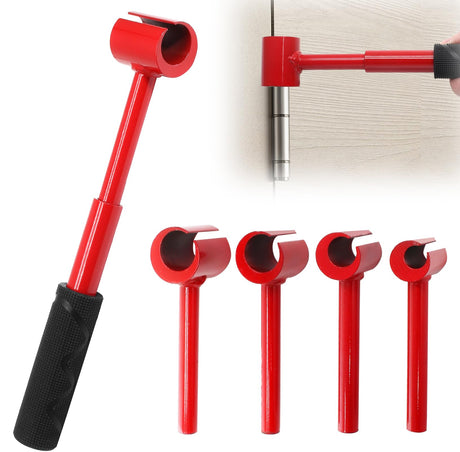 4-in-1 Door Hinge Adjustment Tool – Heavy-Duty Carbon Steel Wrench with Interchangeable Heads for 14mm/0.55