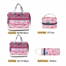 Newborn Diaper Bag Set with Changing Pad – 4-Piece Baby Organizer, Large Capacity Mom Backpack, Insulated Bottle Sleeve & Lunch Bag, Travel Diaper Bag for Moms (Red)