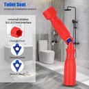 Universal Toilet Seat Installation Wrench – 10/13/17mm Adjustable Bathroom Repair Tool with Rotating Joint, Non-Slip Handle, Compact Design (Red)