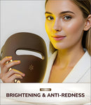 High-Performance 3D LED Beauty Mask – 4 Light Modes, 328 LEDs, Wireless Operation, Adjustable Timer, Lightweight & Flexible Fit – Reveal Radiant Skin (Brown)