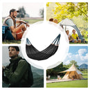 Outdoor Nylon Hammock with Tree Straps – Portable Mesh Hanging Bed for Camping, Beach, Garden, Lightweight & Durable Swing Chair (Black)