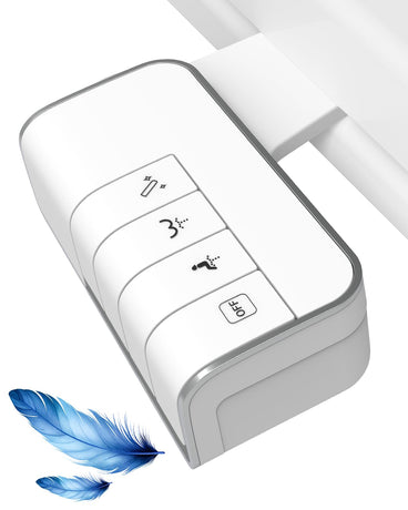 Non-Electric Mechanical Bidet Attachment – Ultra-Slim Dual Nozzle Design with Feminine & Posterior Wash, Adjustable Water Pressure, Self-Cleaning Spray, Brass Inlet, Stainless Steel Hose, Tool-Free Installation for Standard Toilets (White)